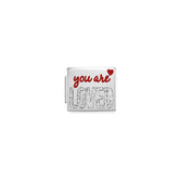 Nomination COMPOSABLE GLAM SYMBOLE Element aus Edelstahl, mit Emaille verziert (03_You are LOVED)